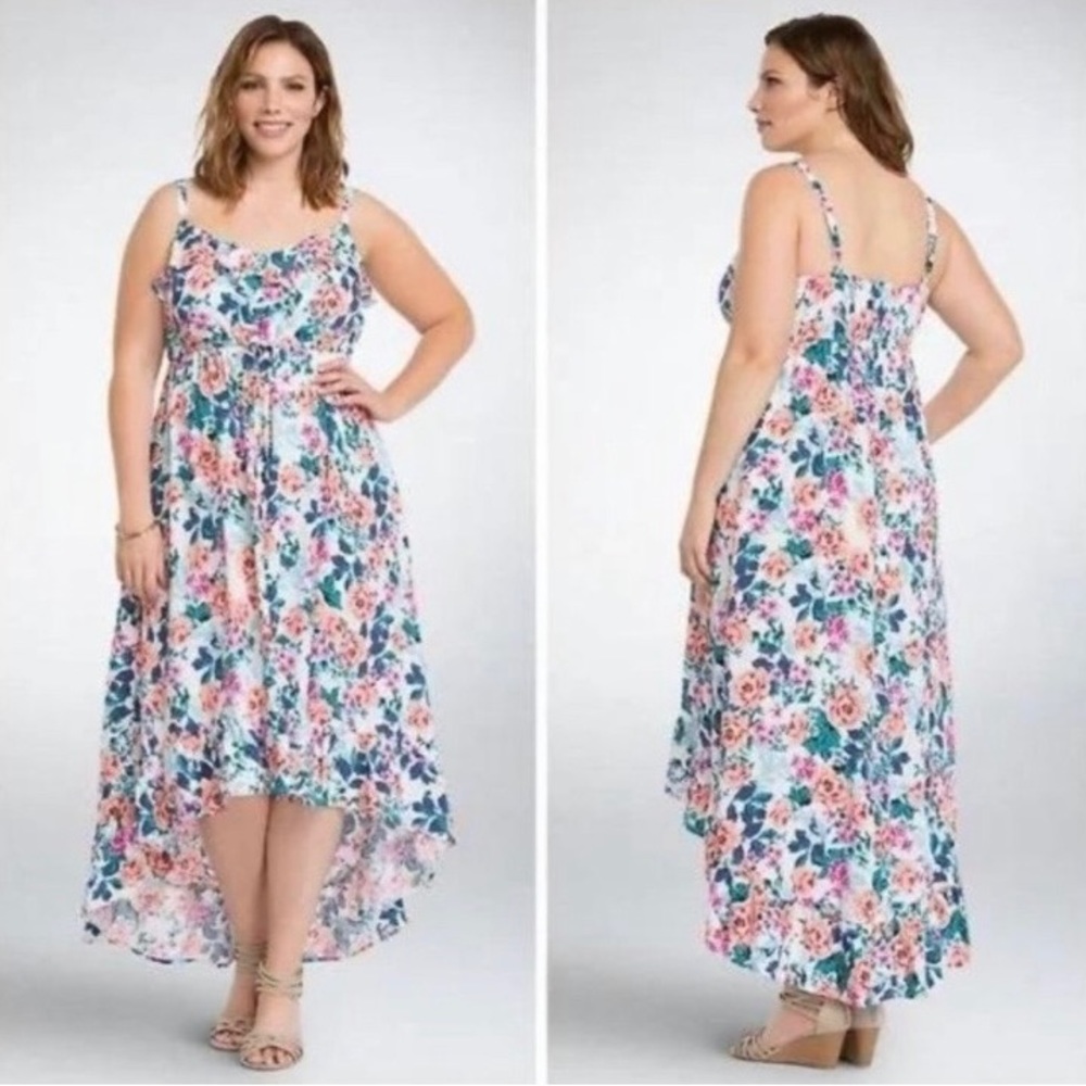 Torrid Pink and Blue High Low Sundress